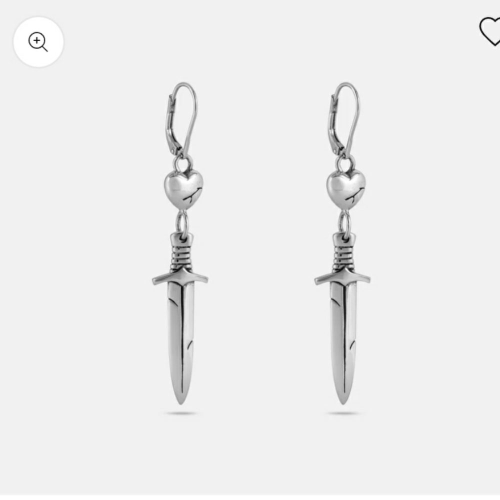 Etah Love Live By The Dagger 925 Sterling Sliver Earrings